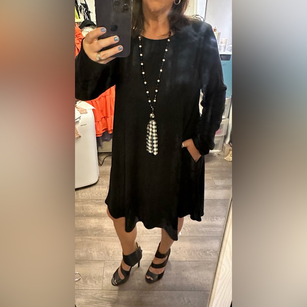 Black long sleeve dress